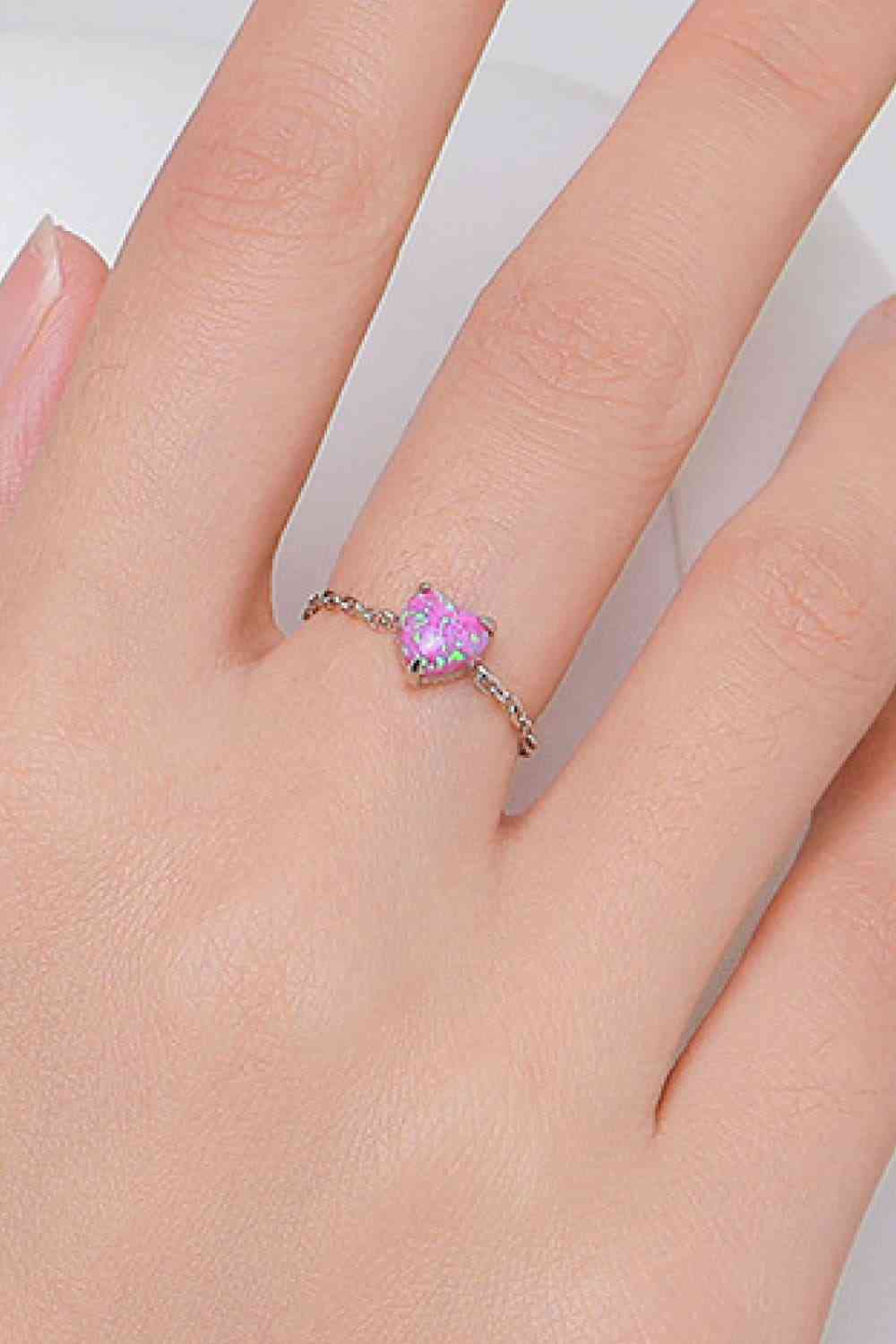 925 Sterling Silver Opal Ring