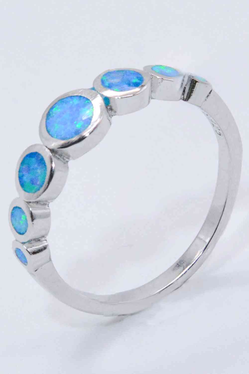 925 Sterling Silver Multi-Opal Ring