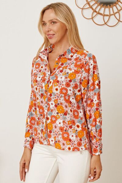 Ditsy Floral Collared Neck Shirt