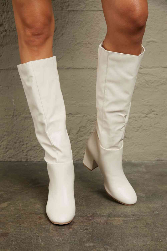 East Lion Corp Block Heel Knee High Boots